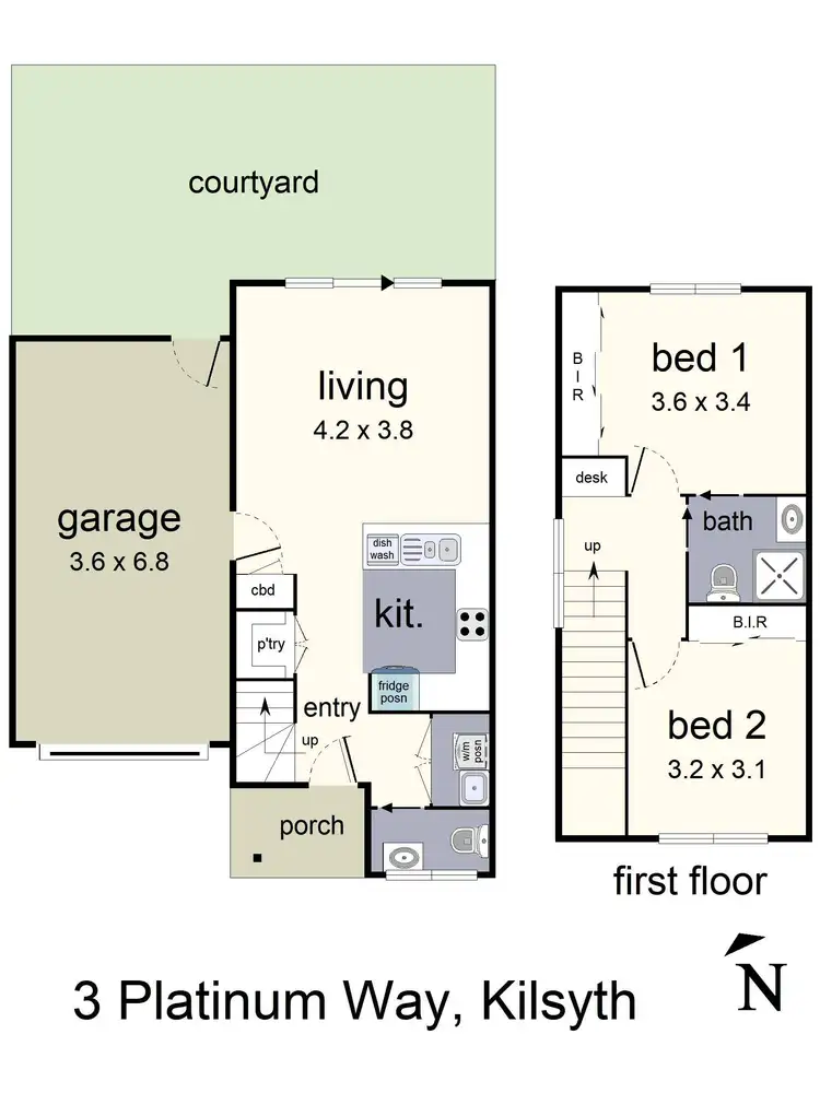 Floorplan of Homely townhouse listing, 3 Platinum Way, Kilsyth VIC 3137