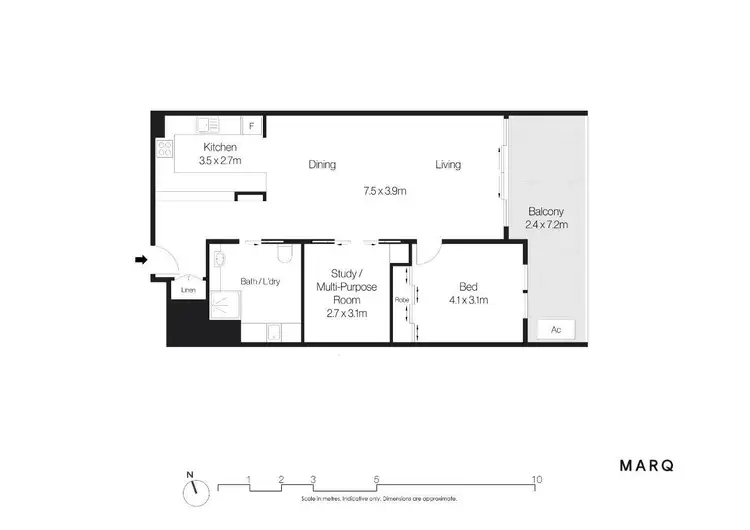 Floorplan of Homely unit listing, 208/48 Gungahlin Place, Gungahlin ACT 2912