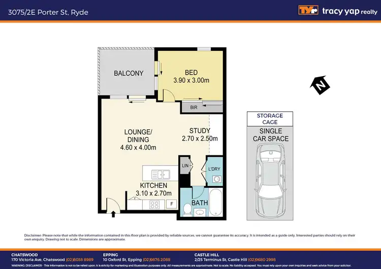 Floorplan of Homely apartment listing, 3075/2E Porter Street, Ryde NSW 2112