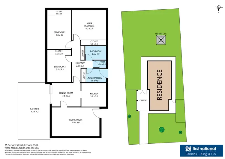 Floorplan of Homely house listing, 75 Service Street, Echuca VIC 3564