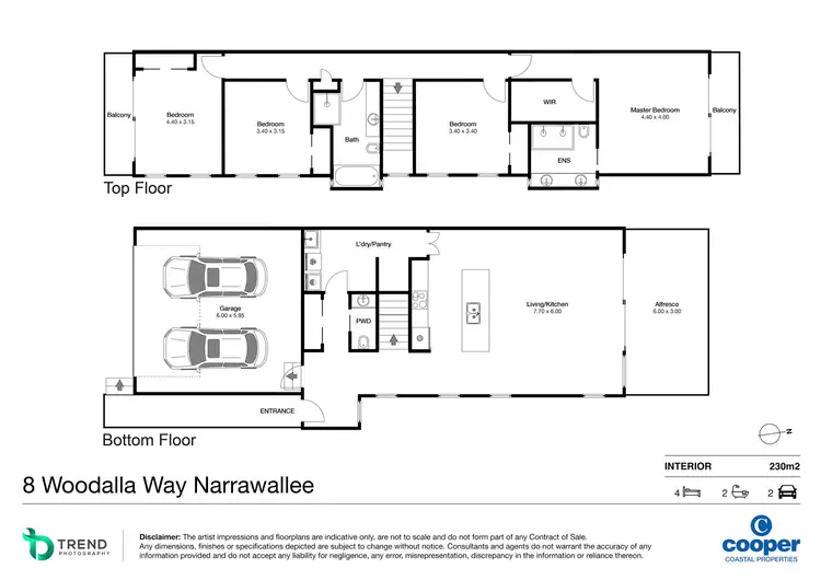 Floorplan of Homely townhouse listing, 8A Woodalla Way, Narrawallee NSW 2539