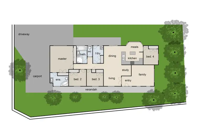Floorplan of Homely house listing, 10 Montague Court, Endeavour Hills VIC 3802