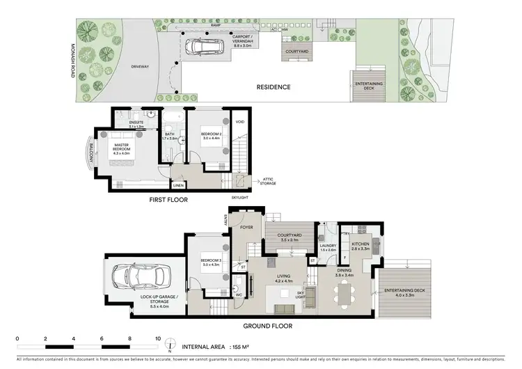 Floorplan of Homely semi-detached listing, 14A Monash Road, Menai NSW 2234
