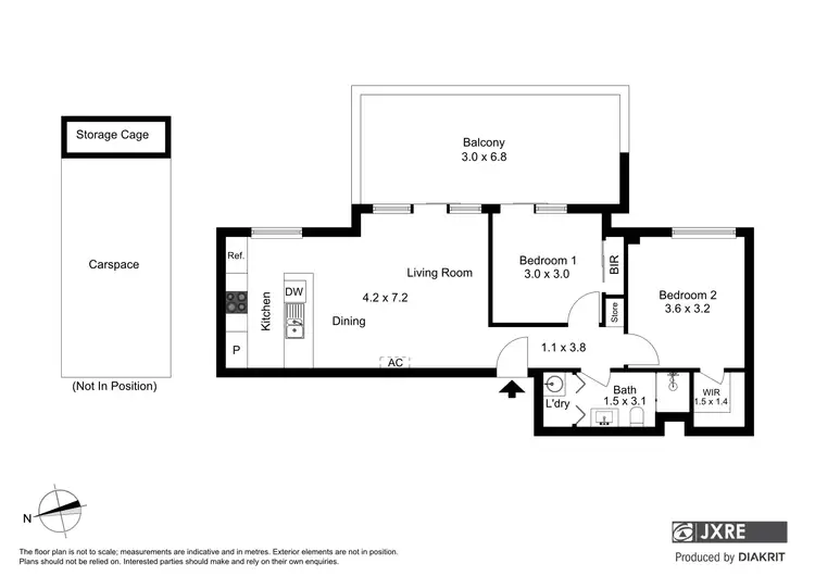 Floorplan of Homely apartment listing, 105/416-420 Ferntree Gully Road, Notting Hill VIC 3168