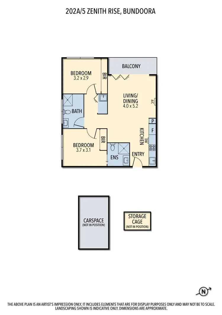 Floorplan of Homely apartment listing, 202a/5 Zenith Rise, Bundoora VIC 3083