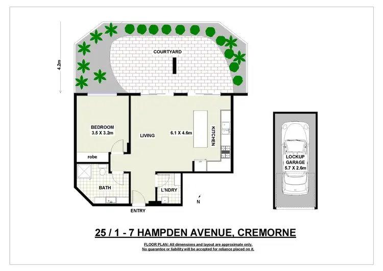Floorplan of Homely apartment listing, 25/1-7 Hampden Avenue, Cremorne NSW 2090