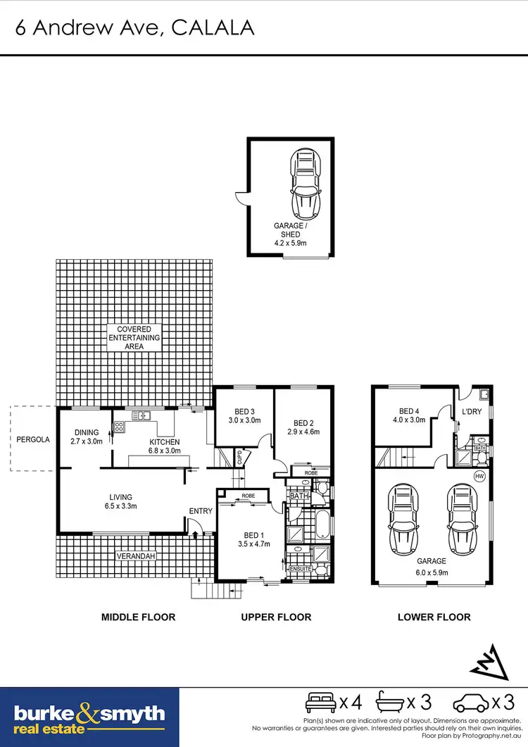 Floorplan of Homely house listing, 6 Andrew Avenue, Tamworth NSW 2340