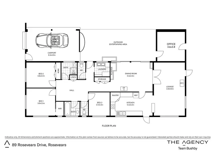 Floorplan of Homely house listing, 89 Rosevears Drive, Rosevears TAS 7277