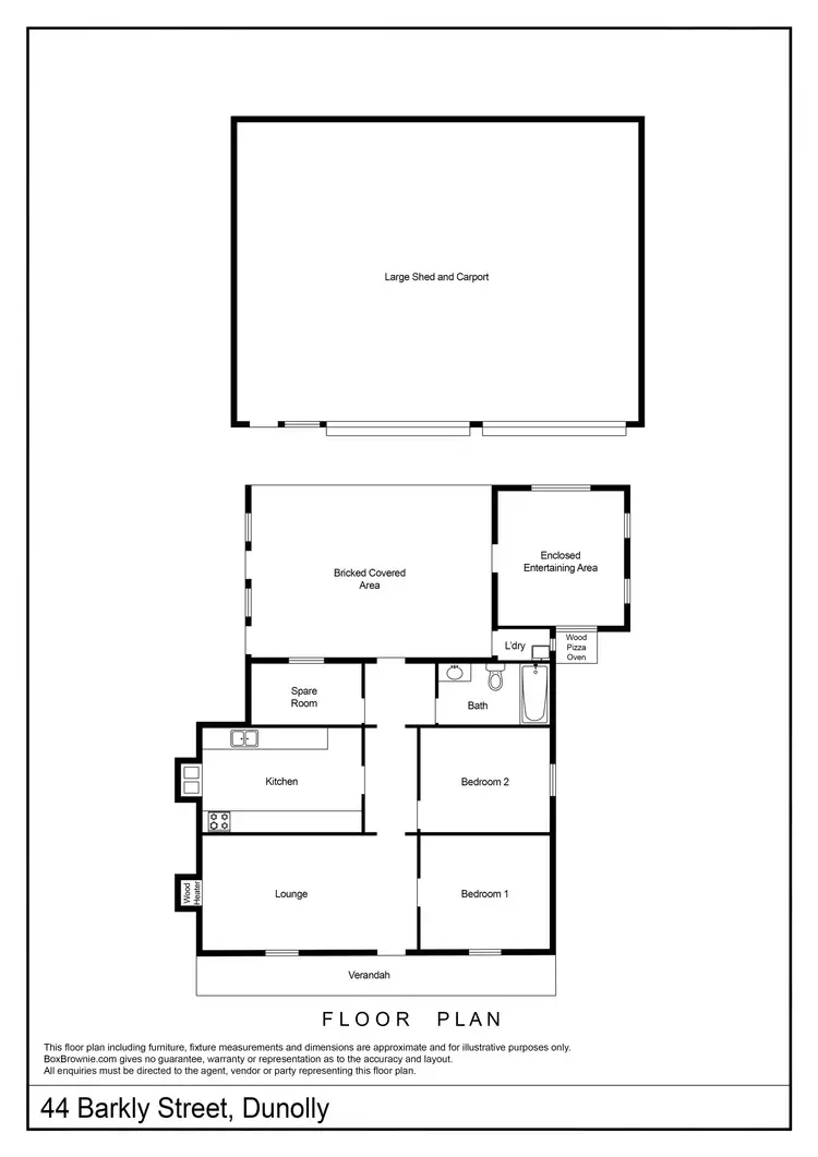 Floorplan of Homely house listing, 44 Barkly Street, Dunolly VIC 3472