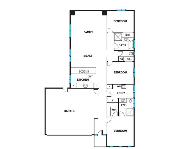 Floorplan of Homely unit listing, 1/16 Carmichael Court, Sebastopol VIC 3356