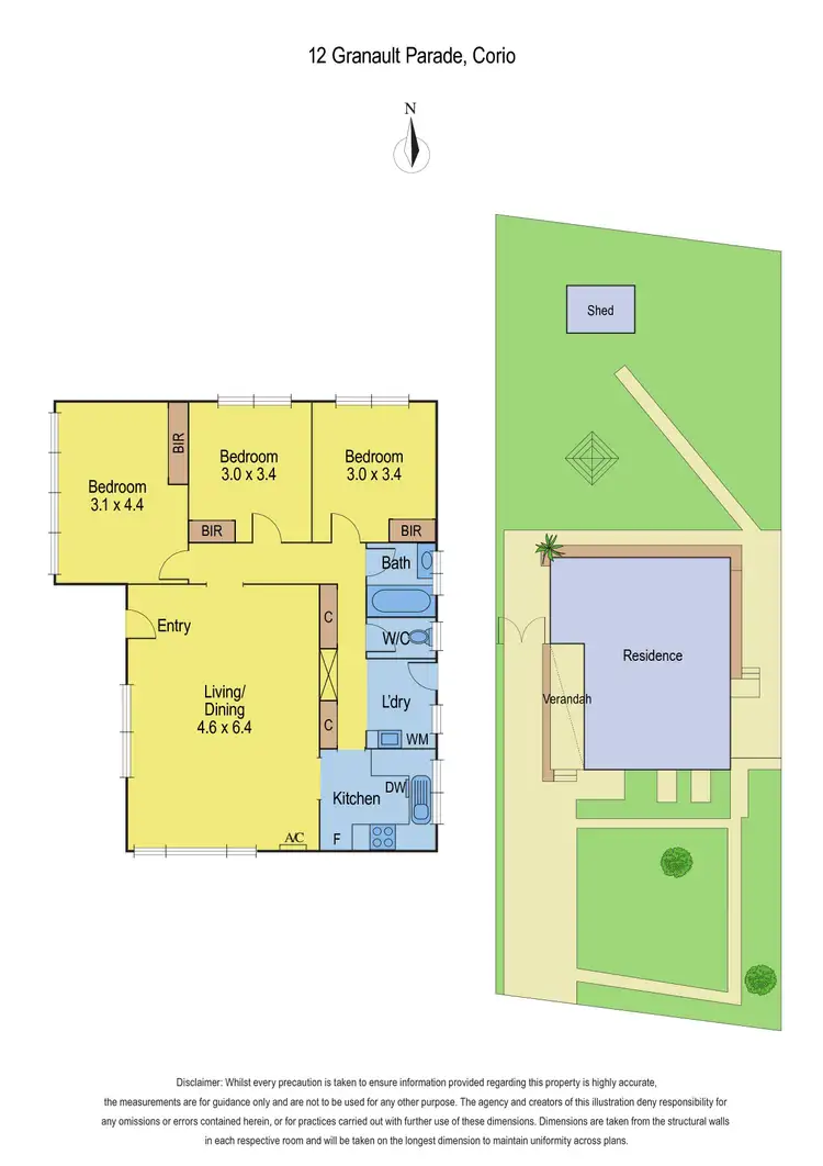 Floorplan of Homely house listing, 12 Granault Parade, Corio VIC 3214