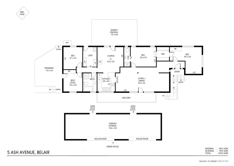 Floorplan of Homely house listing, 5 Ash Avenue, Belair SA 5052