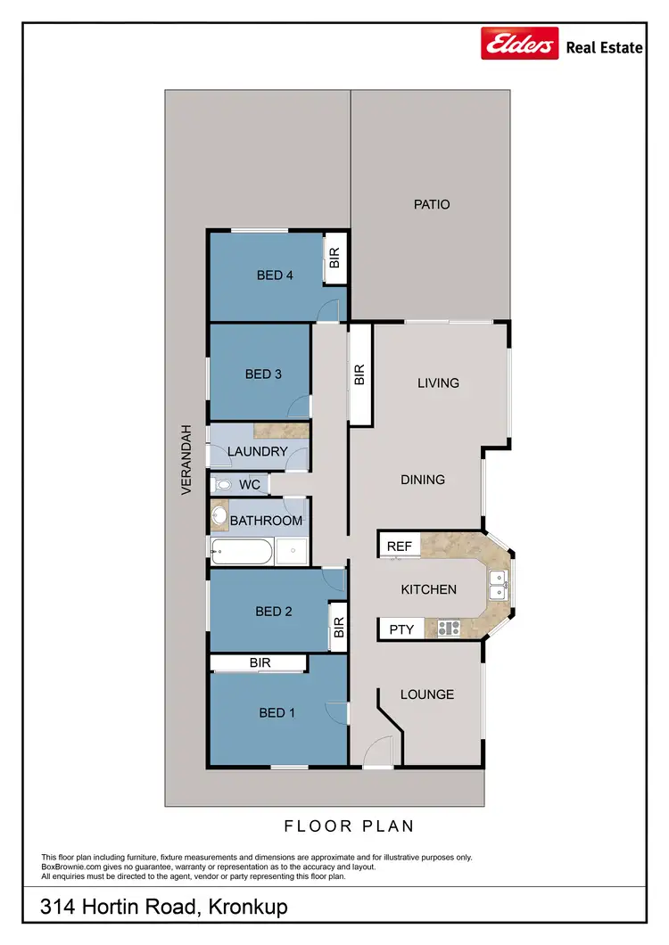 Floorplan of Homely house listing, 314 Hortin Road, Kronkup WA 6330