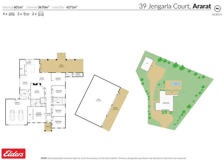 Floorplan of Homely house listing, 39 Jengarla Court, Ararat VIC 3377