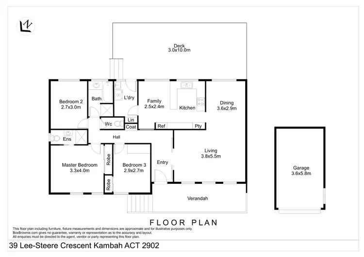 Floorplan of Homely house listing, 39 Lee-Steere Crescent, Kambah ACT 2902