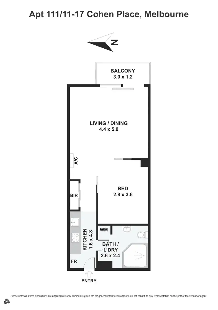 Floorplan of Homely apartment listing, 111/11-17 Cohen Place, Melbourne VIC 3000