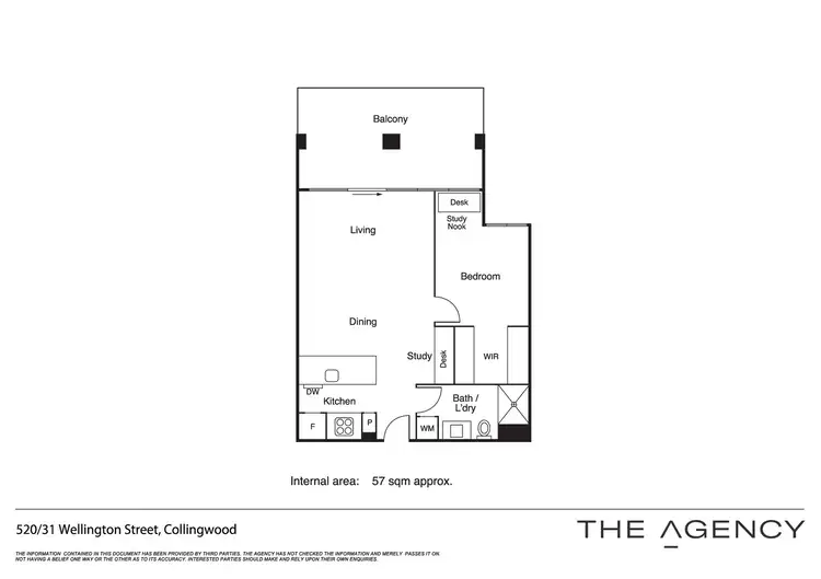 Floorplan of Homely apartment listing, 520/31 Wellington Street, Collingwood VIC 3066