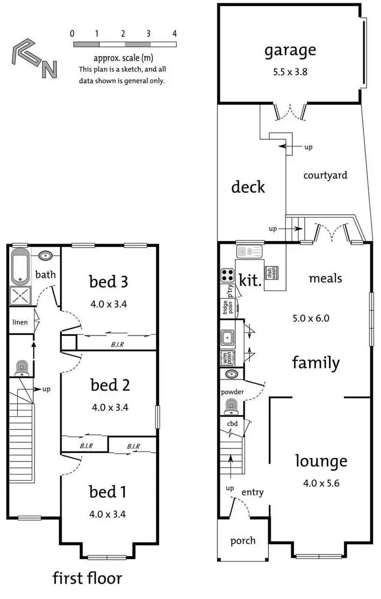 Floorplan of Homely townhouse listing, 1/443 Dorset Road, Croydon VIC 3136
