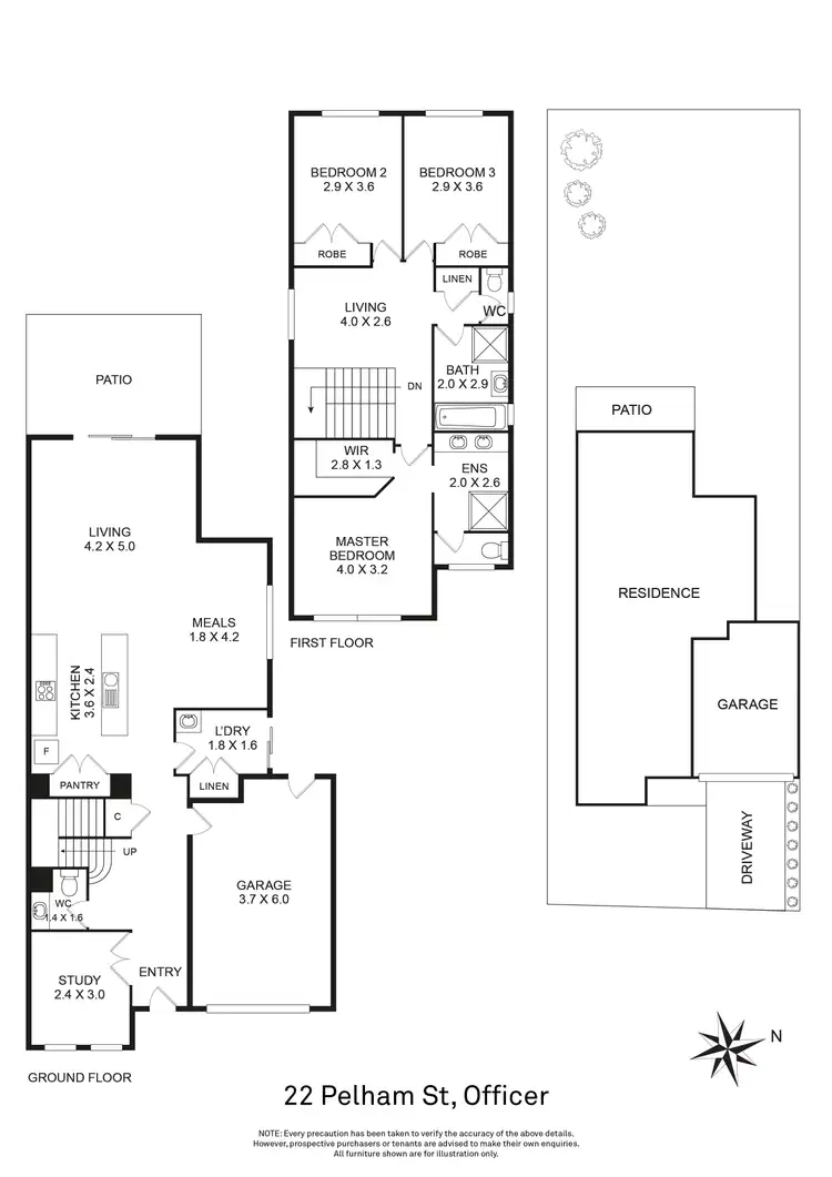 Floorplan of Homely house listing, 22 Pelham Street, Officer VIC 3809