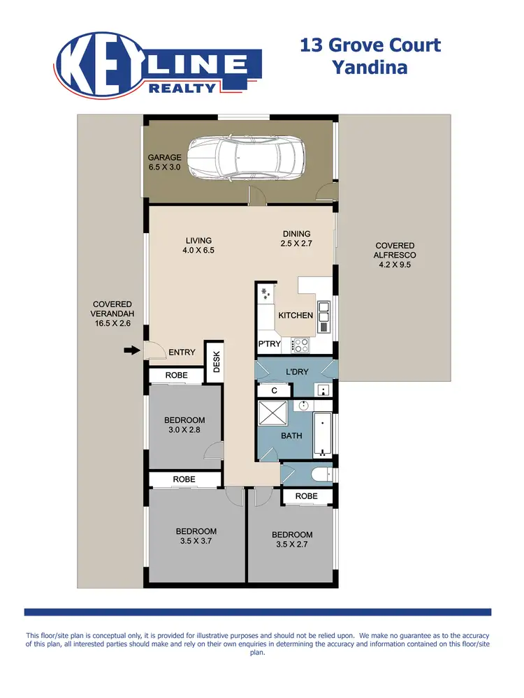 Floorplan of Homely house listing, 13 Grove Court, Yandina QLD 4561