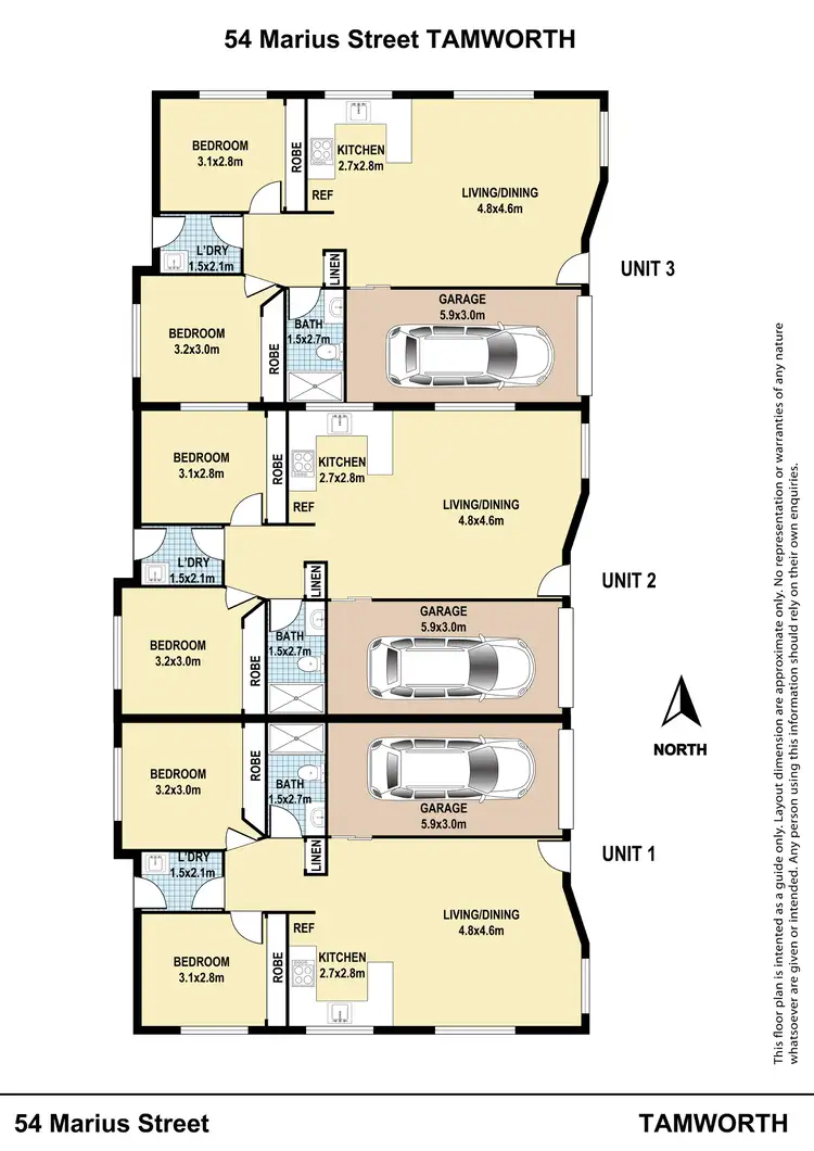 Floorplan of Homely block of units listing, 54 Marius Street, Tamworth NSW 2340