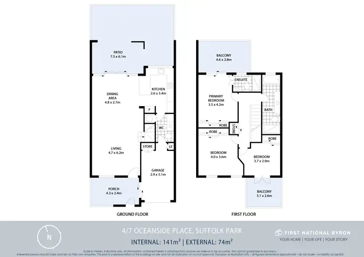 Floorplan of Homely house listing, 4/7 Oceanside Place, Suffolk Park NSW 2481