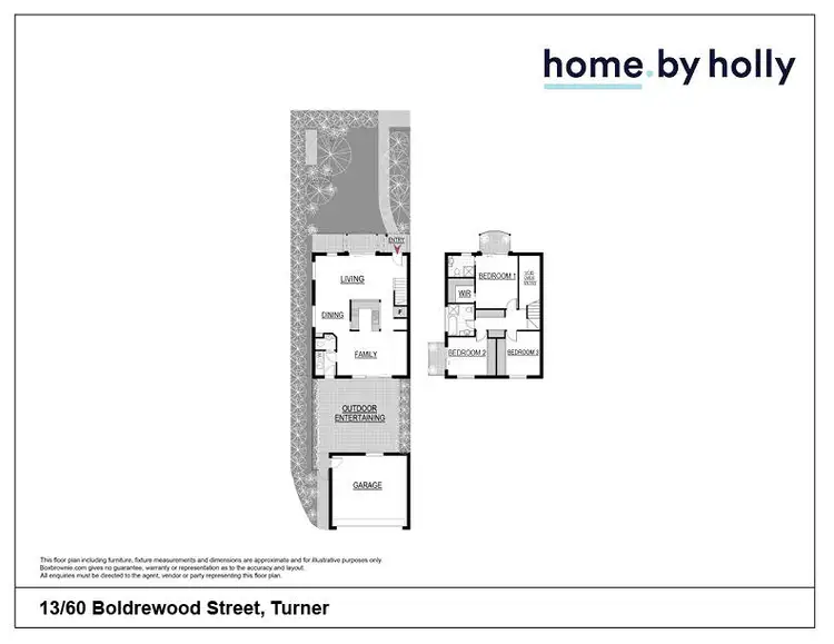 Floorplan of Homely townhouse listing, 13/60 Boldrewood Street, Turner ACT 2612