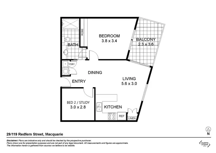Floorplan of Homely apartment listing, 29/119 Redfern Street, Macquarie ACT 2614