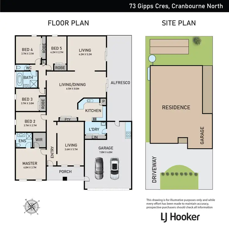 Floorplan of Homely house listing, 73 Gipps Crescent, Cranbourne North VIC 3977