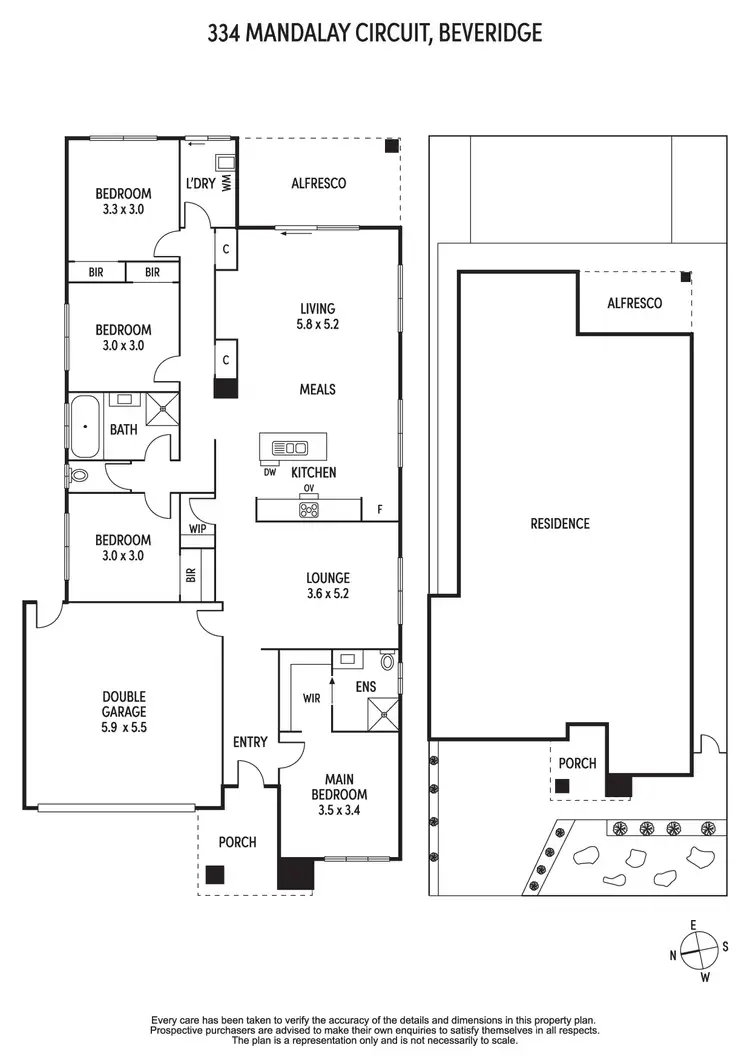 Floorplan of Homely house listing, 334 Mandalay Circuit, Beveridge VIC 3753