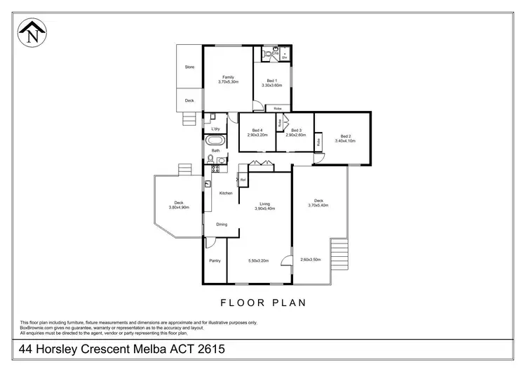 Floorplan of Homely house listing, 44 Horsley Crescent, Melba ACT 2615