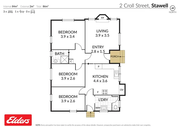 Floorplan of Homely house listing, 2 Croll Street, Stawell VIC 3380
