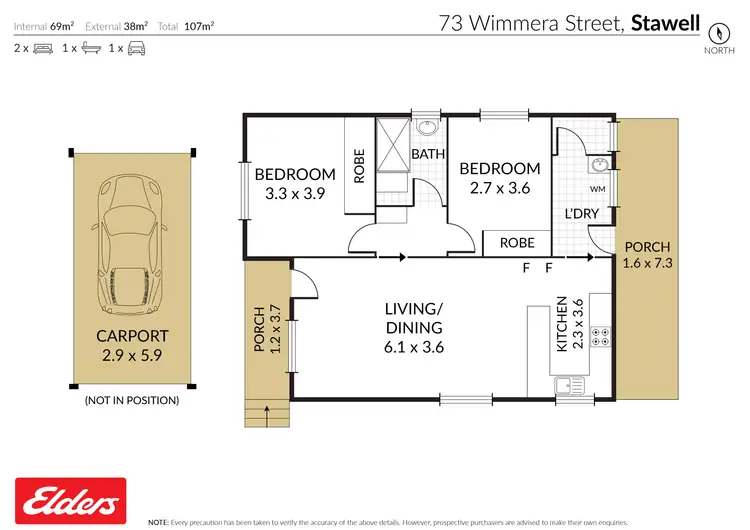 Floorplan of Homely house listing, 73 Wimmera Street, Stawell VIC 3380