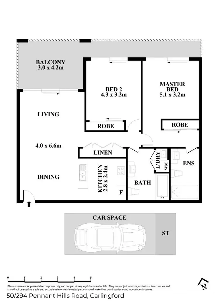 Floorplan of Homely apartment listing, 50/294-302 Pennant Hills Road, Carlingford NSW 2118