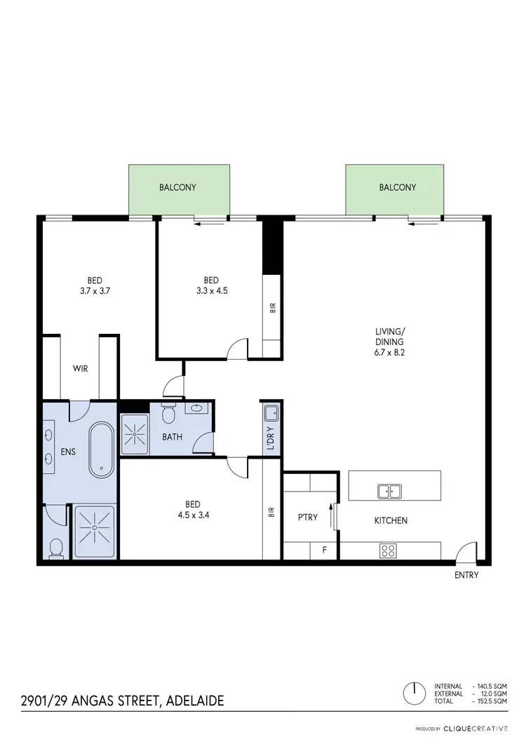 Floorplan of Homely apartment listing, 2901/29 Angas Street, Adelaide SA 5000