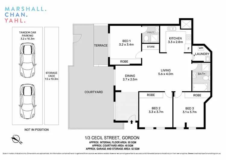 Floorplan of Homely unit listing, 1/3 Cecil Street, Gordon NSW 2072