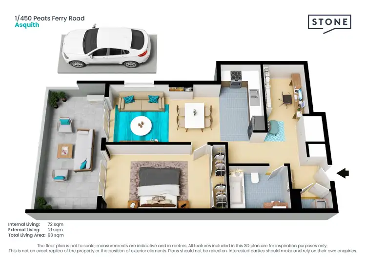 Floorplan of Homely apartment listing, 1/450 Peats Ferry Road, Asquith NSW 2077