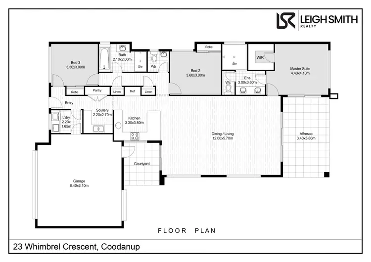 Floorplan of Homely house listing, 23 Whimbrel Crescent, Coodanup WA 6210
