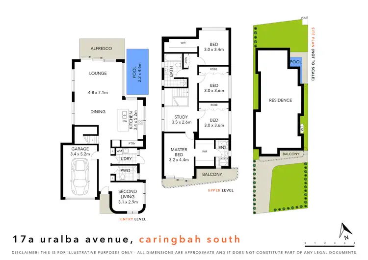 Floorplan of Homely semi-detached listing, 17A Uralba Avenue, Caringbah South NSW 2229