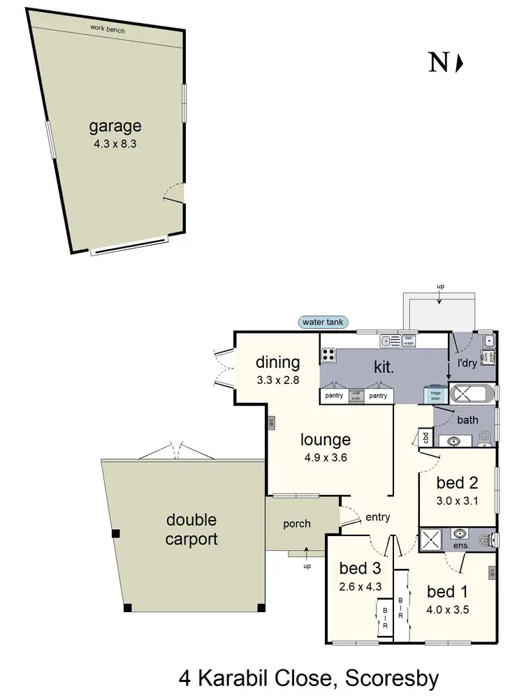 Floorplan of Homely house listing, 4 Karabil Close, Scoresby VIC 3179