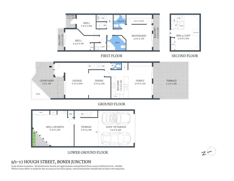 Floorplan of Homely townhouse listing, 9/1-17 Hough Street, Bondi Junction NSW 2022