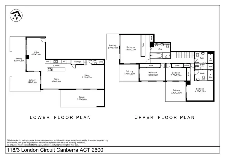 Floorplan of Homely apartment listing, 118/3 London Circuit, City ACT 2601