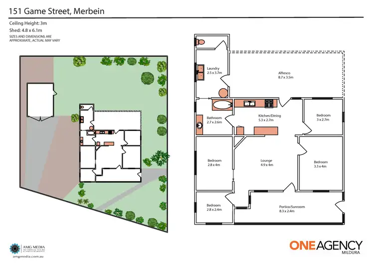 Floorplan of Homely house listing, 151 Game Street, Merbein VIC 3505