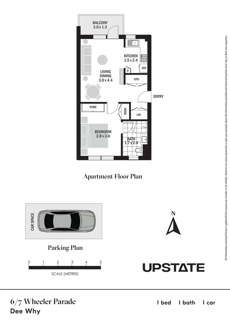 Floorplan of Homely apartment listing, 6/5 Wheeler Parade, Dee Why NSW 2099