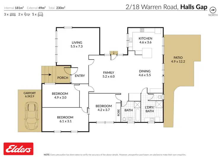 Floorplan of Homely house listing, 2/18 Warren Road, Halls Gap VIC 3381