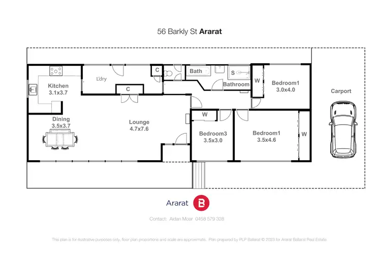 Floorplan of Homely house listing, 56 Barkly Street West, Ararat VIC 3377