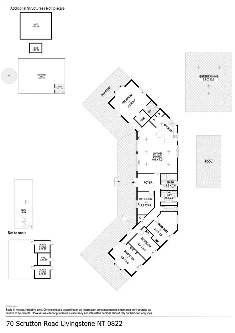 Floorplan of Homely rural property listing, 70 Scrutton Road, Livingstone NT 822