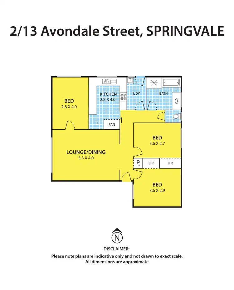 Floorplan of Homely unit listing, 2/13 Avondale Street, Springvale VIC 3171