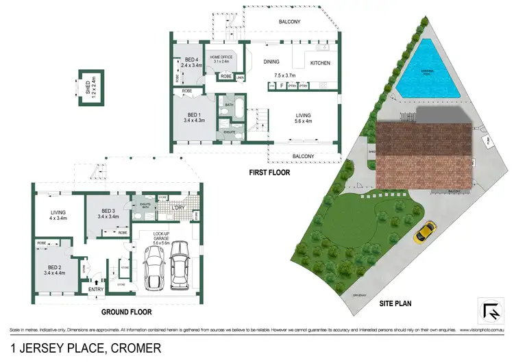 Floorplan of Homely house listing, 1 Jersey Place, Cromer NSW 2099