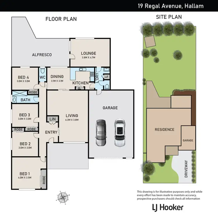 Floorplan of Homely house listing, 19 Regal Avenue, Hallam VIC 3803